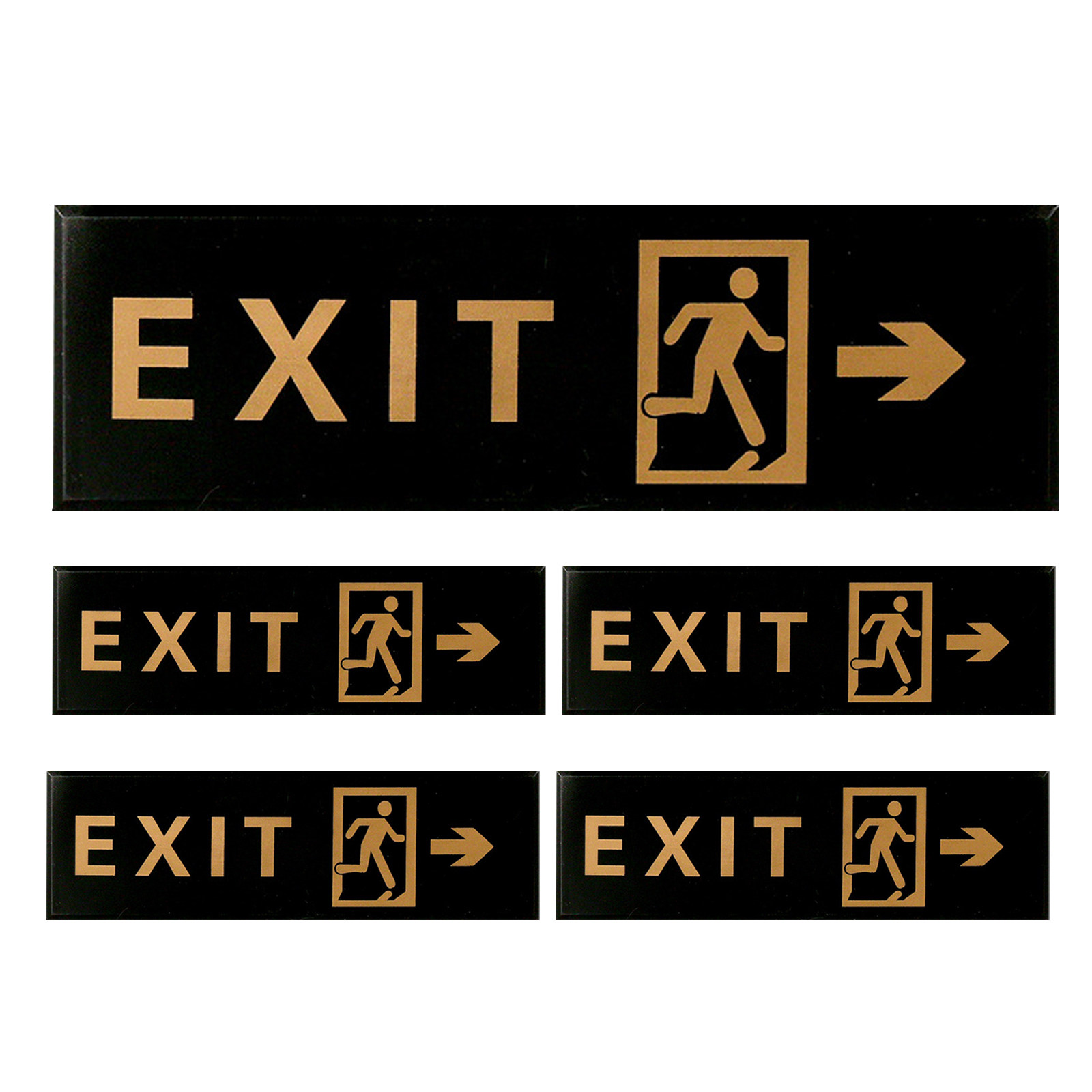 Emergency Exit Sign - 5 szt. Samoprzylepna akrylowa tabliczka z