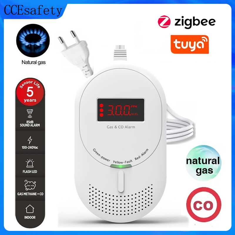 Co Detector Plug - CCEsafety Zigbee Tuya Detektor Gazu CO,
