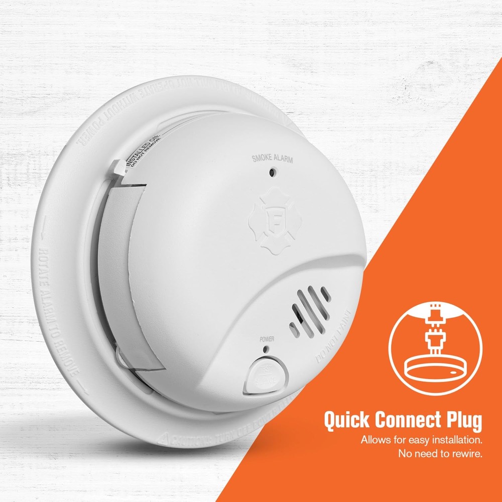 Smoke Detector Interconnected - Czujnik dymu przewodowy, połączalny, z zasilaniem