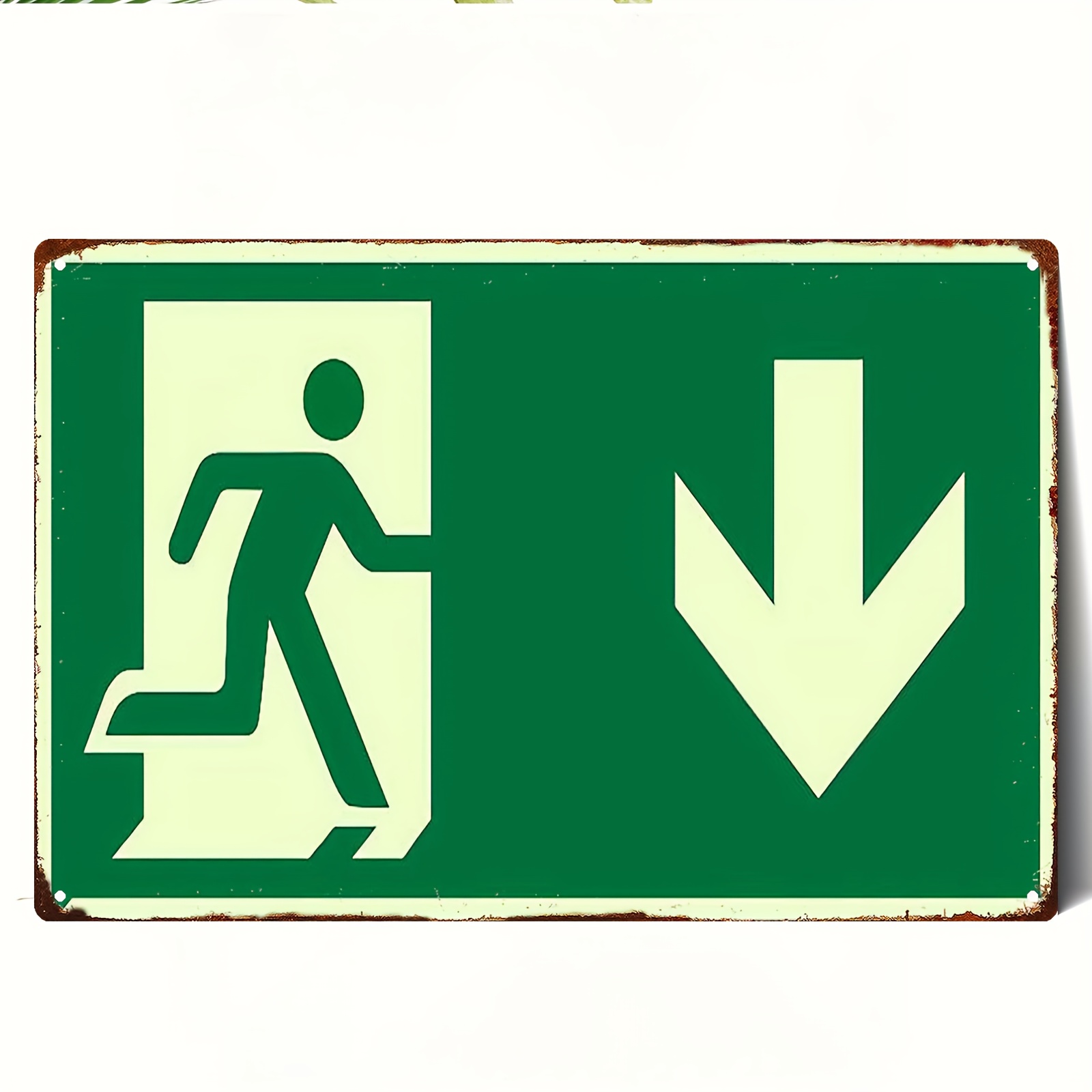 Emergency Exit Sign - Metalowy szyld 2D w stylu vintage