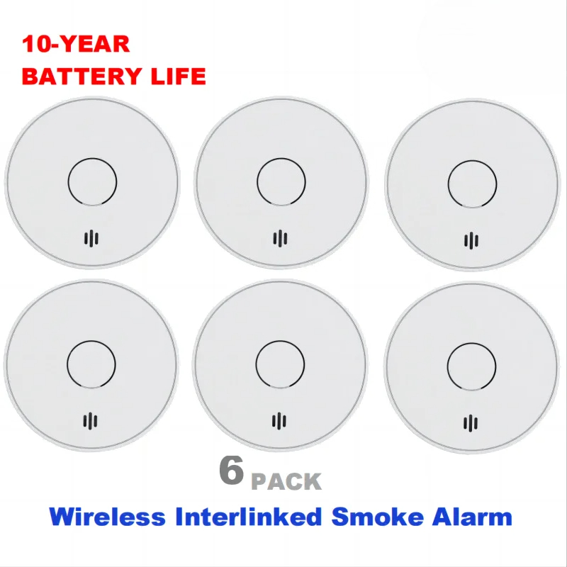 Smoke Detector Interconnected - Bezprzewodowy, połączony detektor dymu z 10-letnią