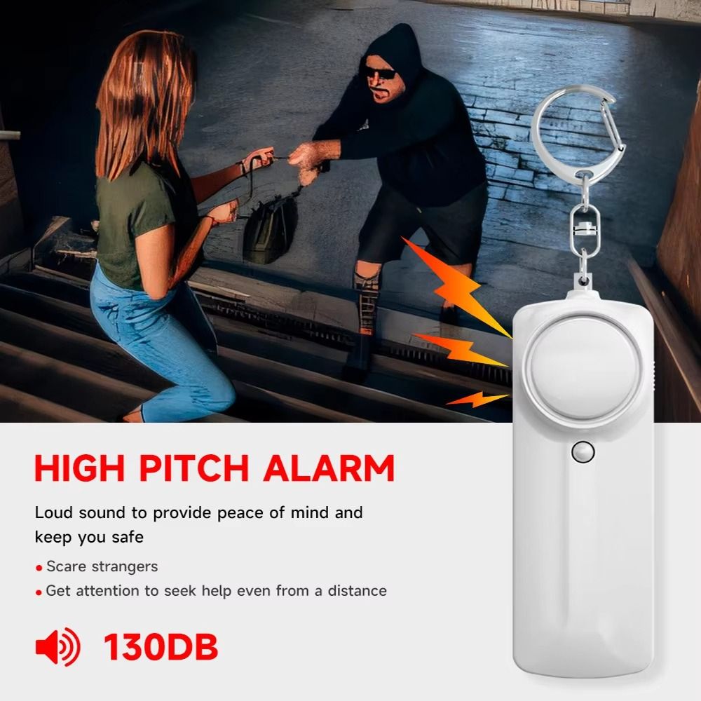 Personal Alarm Keychain - Osobisty alarm bezpieczeństwa 130dB, głośny dźwięk,