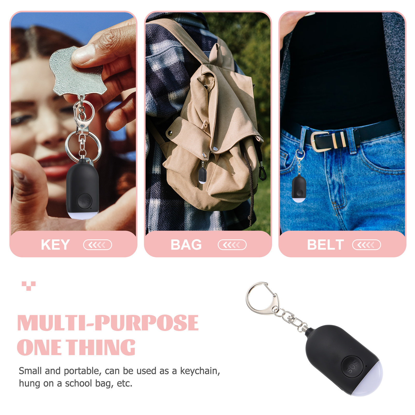 1 Zestaw Przenośny Osobisty Al – Personal Alarm Keychain recenzja i cena