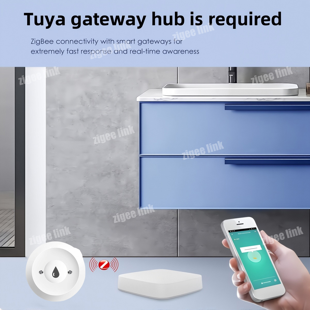 Czujnik wody ZigBee 3.0, intel – Water Alarm Sensor recenzja i cena