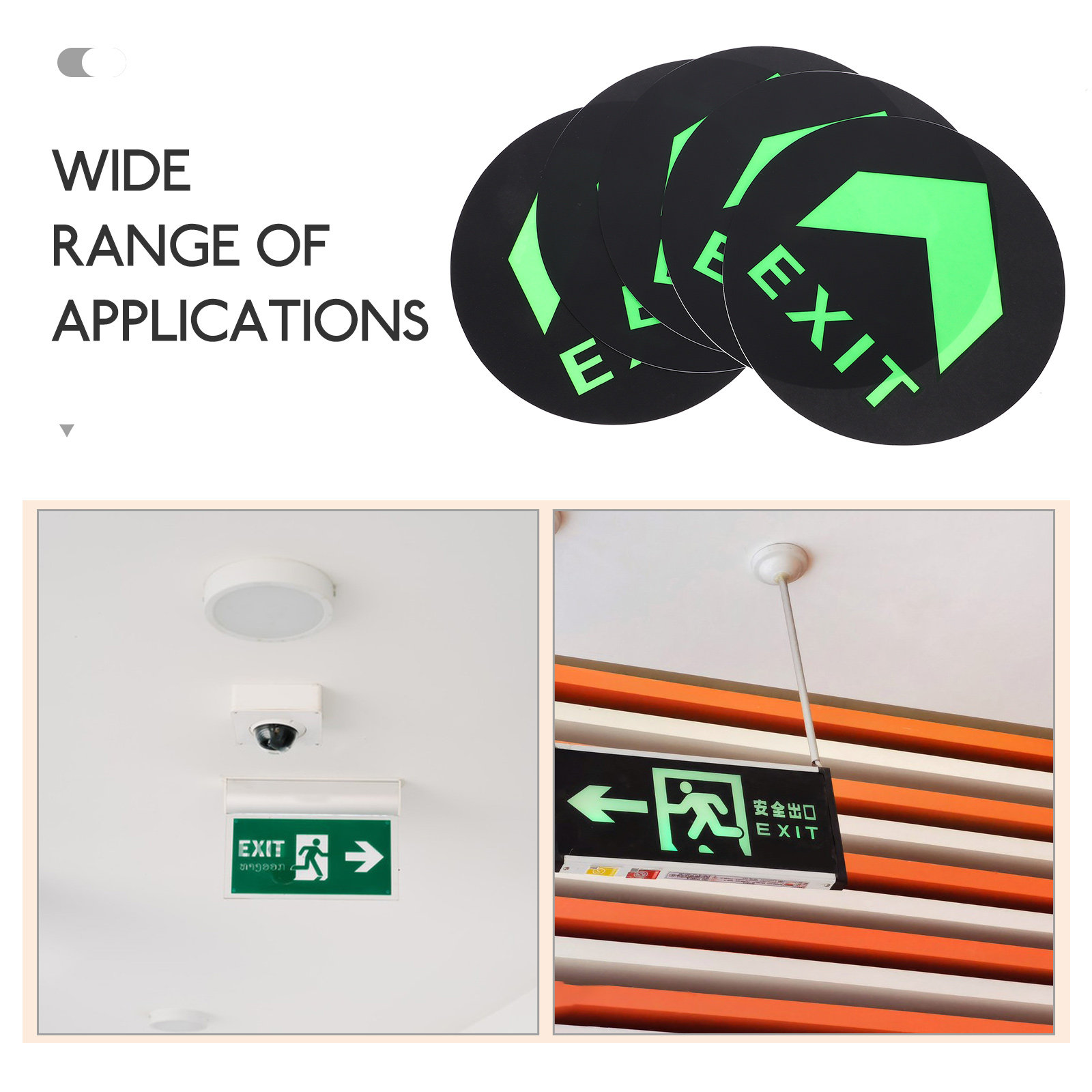 5 sztuk świecących w ciemności – Emergency Exit Sign recenzja i cena