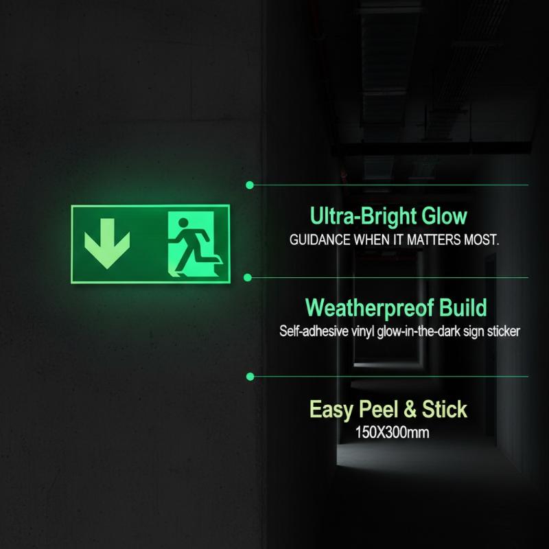 1 Arkusz Naklejek Świecących w – Emergency Exit Sign recenzja i cena