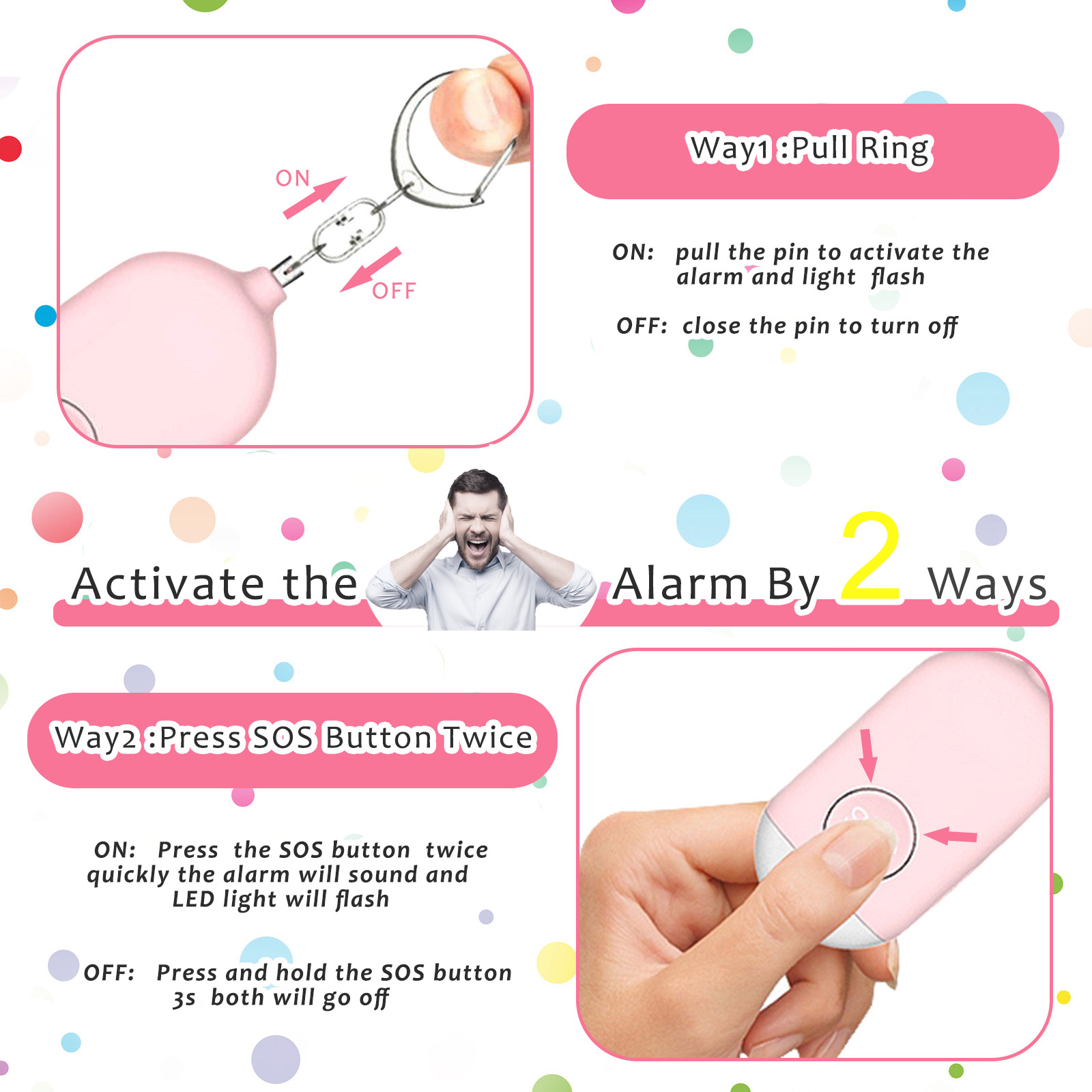 1 szt. Bardzo Głośny Alarm Oso – Personal Alarm Keychain recenzja i cena